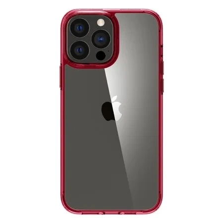 Spigen Ultra Hybrid case for Apple iPhone 13 Pro - transparent with red frame (Red Crystal)