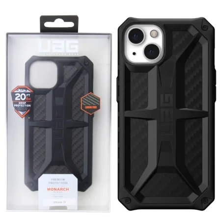 Etui do Apple iPhone 13 UAG Monarch carbon - czarne (Black Fiber)