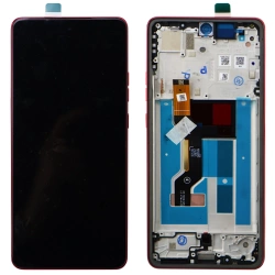 Wyświetlacz LCD do Motorola Moto G86 5G oryginalny - czerwony (Chrysanthemum)