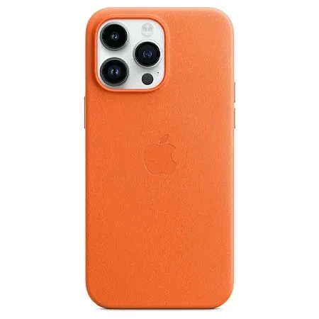 Apple iPhone 14 Pro Max Leather Case MagSafe - Orange (Orange)