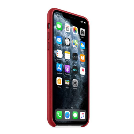 Apple iPhone 11 Pro Max Leather Case MX0F2ZM/A - Red (Red)