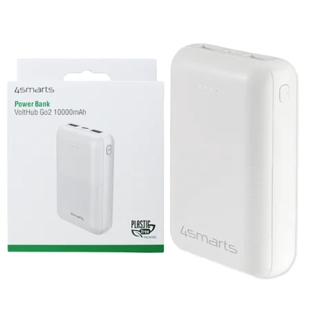 Powerbank 4smarts VoltHub Go2 10000 mAh plus USB-C cable - white