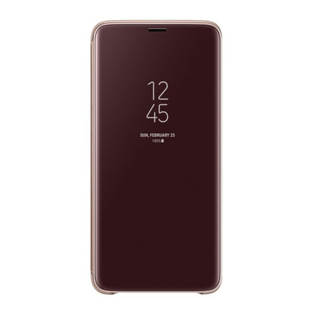 Etui na telefon Samsung Galaxy S9 Plus Clear View Standing Cover - złote [OUTLET]