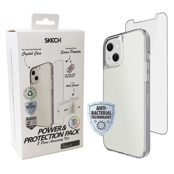 Etui i szkło hartowane na telefon Apple iPhone 15 Skech Power & Protection Pack - transparentne