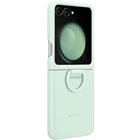 Samsung Galaxy Z Flip5 Silicone Phone Case with Ring - Green (Ocean Green)