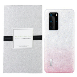 Huawei P40 Pro silicone case Glamorous Case 51993819 - transparent with crystals (Pearl Pink)