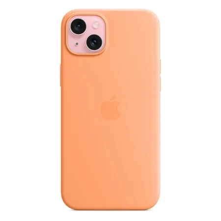 Apple iPhone 15 Plus Silicone Case MagSafe - Orange (Orange Sorbet)