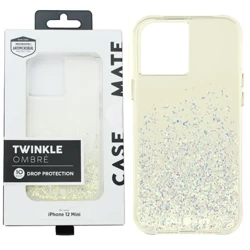 Case-Mate Twinkle Ombre case for Apple iPhone 12 mini - transparent gold with glitter (Stardust)