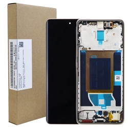 Oryginalny wyświetlacz AMOLED z ramką do Realme 14 Pro 5G - biały (Pearl White)