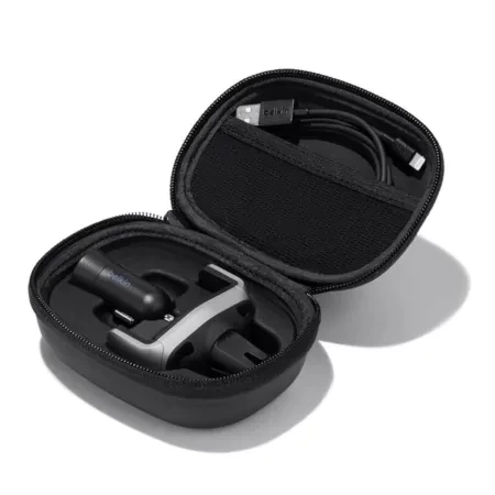 Car kit with holder, charger and Lightning cable Belkin Travel Kit - black