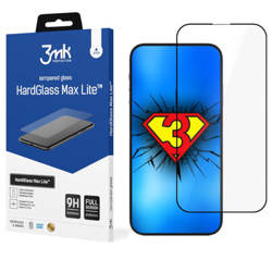 Apple iPhone 14 Pro full screen tempered glass 3MK Hard Glass Max Lite - black