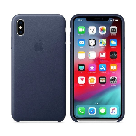 Apple iPhone XS Max Leather Case MRWU2ZM/A - navy blue (Midnight Blue)