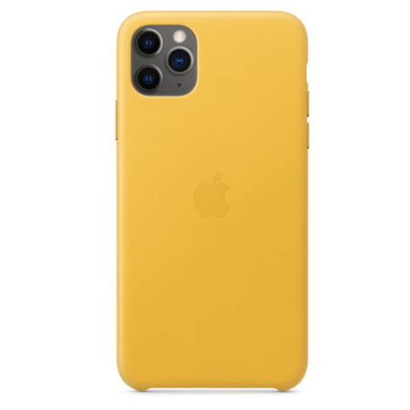 Apple iPhone 11 Pro Max Leather Case MX0A2ZM/A - yellow (Meyer Lemon)