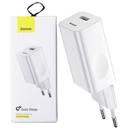 Baseus Quick Charger 24W mains charger - white