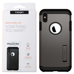Etui do Apple iPhone XS Max Spigen Tough Armor - stalowe (gunmetal)