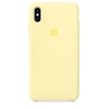 Silikonowe etui Apple iPhone XS Max Silicone Case - żółte (Mellow Yellow)