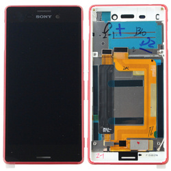 Sony Xperia M4 Aqua LCD display with bezel - red