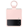 Samsung Galaxy Z Flip4 Silicone Phone Case with Ring - pink