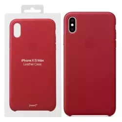 Apple Leather Case for iPhone XS Max - Red (Red)