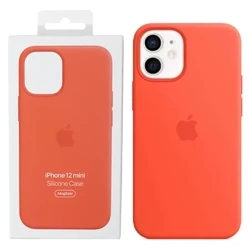 Silikonowe etui Apple iPhone 12 mini Silicone Case MagSafe - pomarańczowe (Electric Orange)