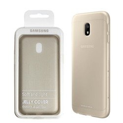 Etui silikonowe na telefon Samsung Galaxy J3 2017 Jelly Cover - złote