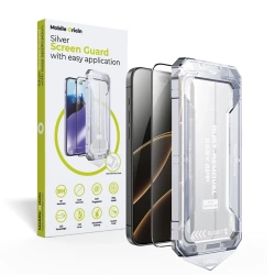 Szkło hartowane z aplikatorem na Apple iPhone 17 Pro Mobile Origin Silver Screen Guard