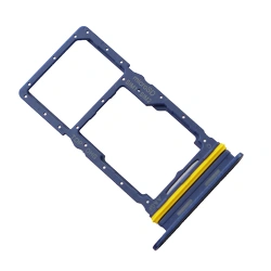 SIM card and micro-SD memory card drawer for Samsung Galaxy A17 4G original - blue (Light Blue)