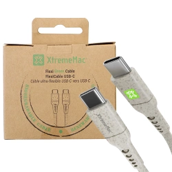 Eco-friendly USB-C to USB-C XtremeMac Fast Charge 1 m cable - white