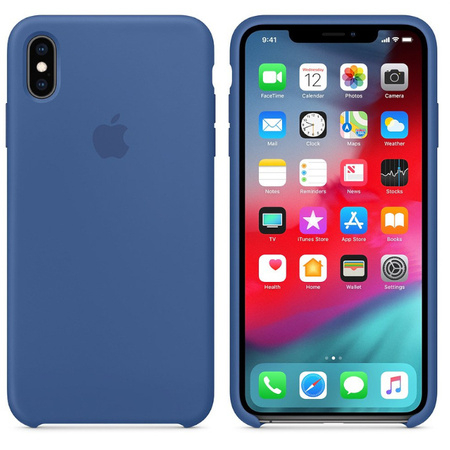 Etui Apple iPhone XS Max Silicone Case - niebieskie (Delft Blue)