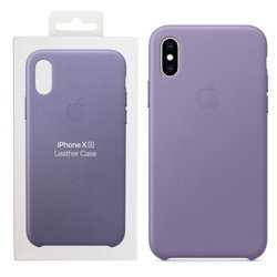 Apple iPhone XS etui skórzane Leather Case MVFR2ZM/A - liliowe