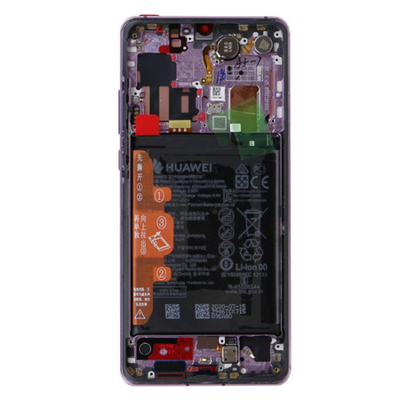 Huawei P30 Pro wyświetlacz LCD z ramką i baterią - fioletowy (Misty Lavender)