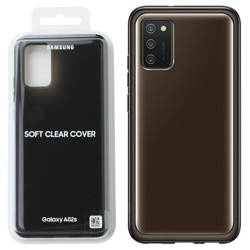 Samsung Galaxy A02s Soft Clear Cover case EF-QA026TBEGEU - black