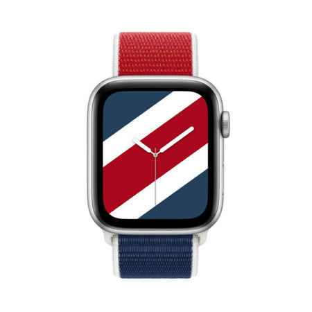 Apple Watch 38/ 40/ 41mm Nike Sport Loop Strap - Red/Blue (Great Britain)