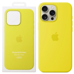 Apple iPhone 16 Pro Max Silicone Case MagSafe - Yellow (Star Fruit)