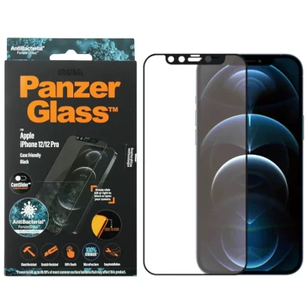 Tempered glass for Apple iPhone 12/ 12 Pro PanzerGlass Case Friendly Camslider - black