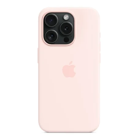 Apple iPhone 15 Pro Silicone Case MagSafe - Pink (Light Pink)