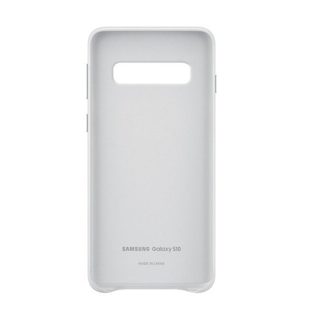 Samsung Galaxy S10 Leather Cover phone case - white