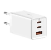 USB-A + 2x USB-C Baseus GaN5 Pro Fast Charger 65W - white