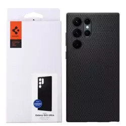 Silikonowe etui Spigen Liquid Air do do Samsung Galaxy S22 Ultra - czarne