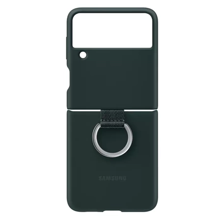 Samsung Silicone Cover with Ring for Galaxy Z Flip3 5G - green