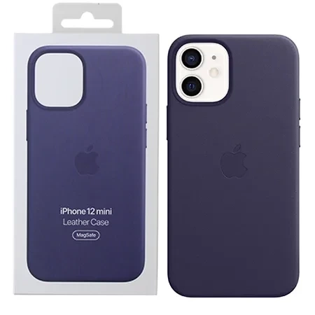 Apple iPhone 12 mini Leather Case MagSafe - purple (Deep Violet)