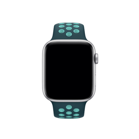 Apple Watch 1/ 2/ 3/ 4/ 5/ 6/ 7 Series 38/ 40/ 41mm Nike Sport Band MXQX2AM/A - Turquoise/Green (Midnight Turquoise/Aurora Green)