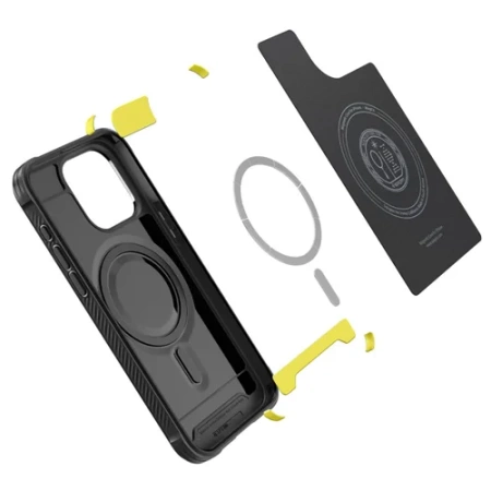 Spigen Rugged Armor MagFit Case for Apple iPhone 15 Pro for MagSafe - black