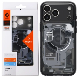 Etui do Apple iPhone 17 Pro Spigen Ultra Hybrid MagFit dla MagSafe - czarne z motywem (Zero One)