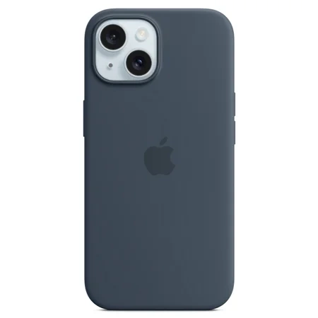 Apple iPhone 15 Silicone Case MagSafe - Navy Blue (Storm Blue)