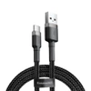 USB-A to USB-C Baseus Cafule 3A cable - black-gray 1 m 