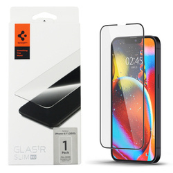 Szkło hartowane na cały wyświetlacz do Apple iPhone 13/ 13 Pro/ 14 Spigen Glass TR Slim HD - czarne