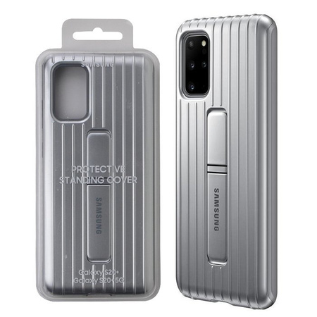 Samsung Galaxy S20 Plus Protective Standing Cover phone case - silver