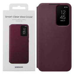 Samsung Galaxy S22 Smart Clear View Cover case EF-ZS901CEEGEE - burgundy