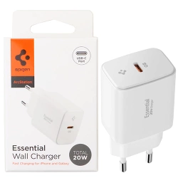Ładowarka sieciowa Spigen Essential 20W - biała